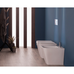 GLOBO Stone Унитаз напольный безободковый 52*36см, с системой скрытого крепежа, слив универсальный, цвет белый