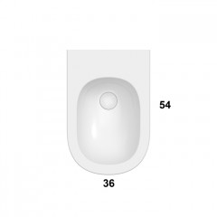 GLOBO Lalita Биде напольное 54х36хh43 см, с 1 отв под смеситель, в компл с креплением, цвет белый