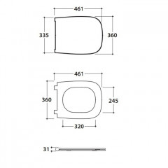 GLOBO GENESIS Сиденье для унитаза GNS02/GN001, быстросъемное, цвет белый/петли золото(микролифт)