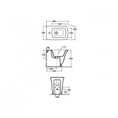 GLOBO Relais Биде напольное 56*36*h43см, с 1 отв. под смеситель, с креплением, цвет белый (Заказ по запросу!)