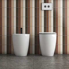 GLOBO Mode Унитаз напольный безободковый 53х34х43 см, слив универсальный, цвет белый