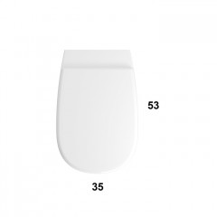 GLOBO Daily Унитаз подвесной безободковый 53*35сх33 см, с системой скрытого крепежа, цвет белый (СПЕЦЦЕНА с нашего склада!)