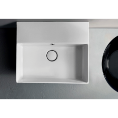 GLOBO Выпуск для раковины c переливом, click-clack, цвет белый