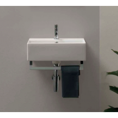 GLOBO Выпуск для раковины c переливом, click-clack, цвет белый