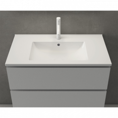 GLOBO Раковина ANITA подвесная/для установки на мебель, размер 81х46 см, крепление в комплекте, цвет белый глянцевый