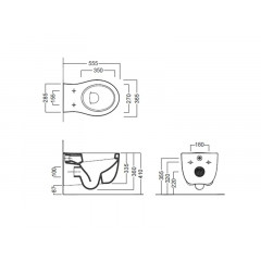 LE FIABE Унитаз подвесной, цвет белый