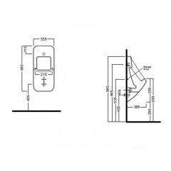 FUSION Писсуар подвесной, размер 59х31 см, цвет белый