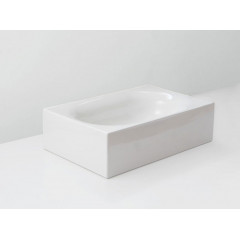 VALLEY Раковина накладная, без отверстий для смесителя, без перелива, белый