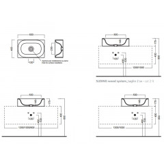 VALLEY Раковина накладная, без отверстий для смесителя, без перелива, белый