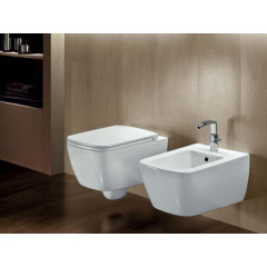 FUSION Q Биде подвесное с 1 отверстием для смесителя, размер 35х53 см, цвет белый