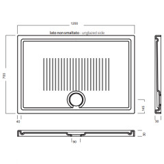 LIF H3 Поддон душевой, размер 120х70х3 см, цвет белый