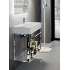 BAHIA Раковина 100, 1 отверстие для смесителя по центру, подвесная, размер 100х46.5x13, белая