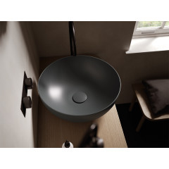 H.HOUR 06.00 S Раковина накладная, без отверстий для смесителя, 08 antracite