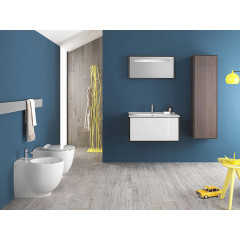 LE FIABE 55 Унитаз напольный, цвет белый, система крепления PureFix (к стене) в комплекте