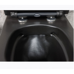 Сиденье HATRIA быстросъемное с системой плавного закрывания, цвет черный матовый