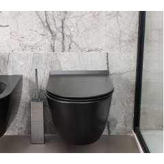 Сиденье HATRIA тонкое быстросъемное с системой EXTRA-SLIM плавного закрывания, цвет черный матовый