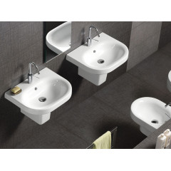 DAYTIME Раковина подвесная, 1 отверстие для смесителя, с переливом, размер 45х37.8 см, цвет белый