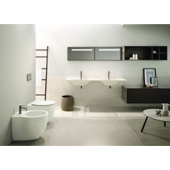 LE FIABE Раковина, 1 отверстие для смесителя, подвесная или накладная, размер 81х48.5, белая