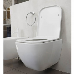 Сиденье TECNA/BIANCA HATRIA быстроесъемное с системой плавного закрывания, цвет белый