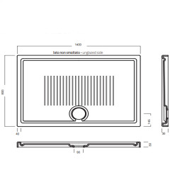 LIF H3 Поддон душевой, размер 140х80х3 см, цвет белый