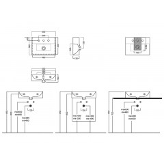 BAHIA Раковина 50, 1 отверстие для смесителя по центру, подвесная, размер 50х36.5x13, белая