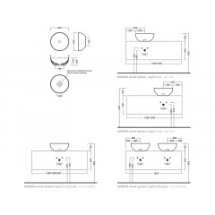 H.HOUR 06.00 S Раковина накладная, без отверстий для смесителя, 02 черный матовый