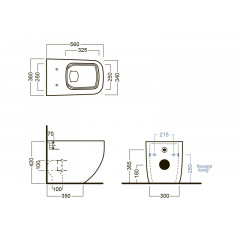 NEXT Унитаз напольный безободковый(RIMLESS)цвет белый, система крепления в комплекте