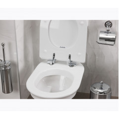 DOLCEVITA Унитаз для бачка, выпуск в стену, размер 37х59 см, в комплекте с крепежами, цвет белый