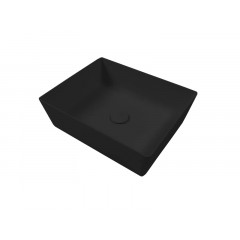 H.HOUR 11.00 S Раковина накладная, без отверстий для смесителя, без перелива, 02 - черный матовый