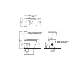 ERIKA PRO Q Унитаз моноблок с универсальным сливом, размер 62.5х34 см, цвет белый