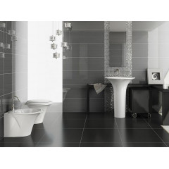 SCULTURE Биде напольное, 1 отверстие для смесителя, размер 40х60 см, цвет белый