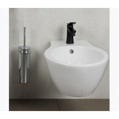 NIDO Биде подвесное с 1 отверстием для смесителя, размер 36.8х55 см, цвет белый