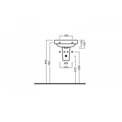 DAYTIME Полупъедестал для раковины, ширина 15 см, высота 26 см, цвет белый