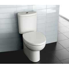 Унитаз моноблок с универсальным сливом, размер 37х67.5 см, цвет белый