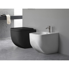 NEXT Унитаз напольный безободковый (RIMLESS), цвет черный матовый