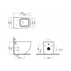 NEXT Унитаз напольный безободковый (RIMLESS), цвет черный матовый
