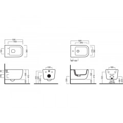 BIANCA Биде подвесное, одно отверстие, цвет белый