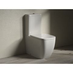 BIANCA Унитаз моноблок с универсальным сливом, размер 66х34.5 см, цвет белый