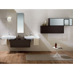 GRANDANGOLO Раковина с 1 отверстием для смесителя, чаша справа, для установки на столешницу, размер 75х50 см, цвет белый