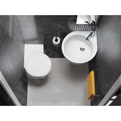 YOU&ME Раковина угловая подвесная,крепление чаши слева, 1 отверстие для смесителя, размер 46х46 см, цвет белый