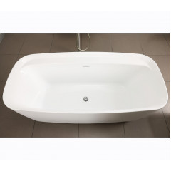 Отдельностоящая ванна 170x78x60 см со сливом-переливом, цвет белый глянцевый