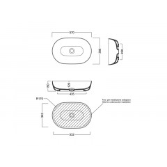 HAPPY HOUR 12.15 S Раковина встраиваемая снизу, без отверстий для смесителя, без перелива, размер 57x38 см, цвет белый