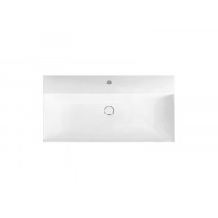 BAHIA Раковина 80, 1 отверстие для смесителя по центру, подвесная, размер 80х36.5x13, белая