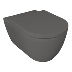 FUSION Унитаз подв. безободковый без сиденья, цвет 08-антрацит