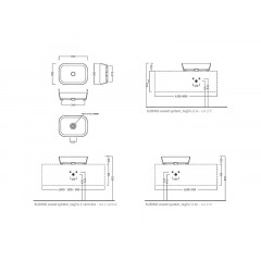 H.HOUR 18.00 S Раковина накладная 55x38, без отверстий для смесителя, цвет 25 белый матовый