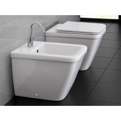 ERIKA PRO Q Биде напольное с 1 отверстием для смесителя, размер 34.5х53 см, цвет белый