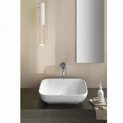 HAPPY HOUR 17.00 Раковина накладная, без отверстий для смесителя, без перелива, размер 55х40.5 см, цвет белый