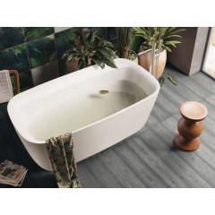 Отдельностоящая ванна 170x78x60 см со сливом-переливом, цвет белый матовый