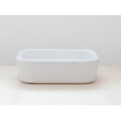 PENCIL 55 Раковина накладная, без отверстий для смесителя, без перелива, белый