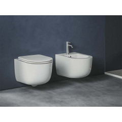 FUTURA Биде подвесное с 1 отверстием для смесителя, размер 35.5х54 см, цвет белый